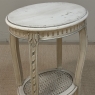 Pair Louis XVI Painted Oval End Tables