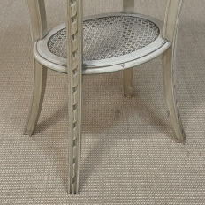 Pair Louis XVI Painted Oval End Tables