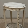 Pair Louis XVI Painted Oval End Tables