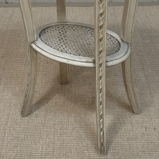 Pair Louis XVI Painted Oval End Tables