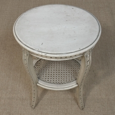 Pair Louis XVI Painted Oval End Tables