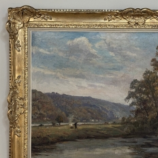 Framed Oil Painting On Canvas By Albert Dandoy (1885-1977) 'Tailfer Pond'
