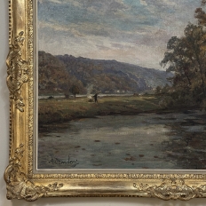 Framed Oil Painting On Canvas By Albert Dandoy (1885-1977) 'Tailfer Pond'