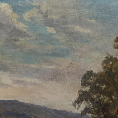 Framed Oil Painting On Canvas By Albert Dandoy (1885-1977) 'Tailfer Pond'