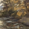Framed Oil Painting On Canvas By Albert Dandoy (1885-1977) 'Tailfer Pond'