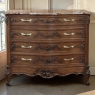 19th Century French Walnut Commode with Rouge Marble Top