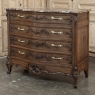 19th Century French Walnut Commode with Rouge Marble Top