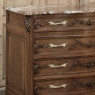 19th Century French Walnut Commode with Rouge Marble Top