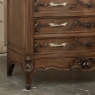19th Century French Walnut Commode with Rouge Marble Top