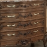 19th Century French Walnut Commode with Rouge Marble Top