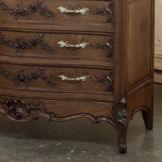 19th Century French Walnut Commode with Rouge Marble Top