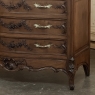 19th Century French Walnut Commode with Rouge Marble Top