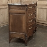 19th Century French Walnut Commode with Rouge Marble Top