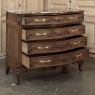19th Century French Walnut Commode with Rouge Marble Top