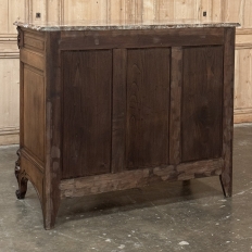 19th Century French Walnut Commode with Rouge Marble Top