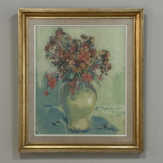 Framed Gouache on Canvas by Louis Van Cutsem (1909-1992), dated 1957