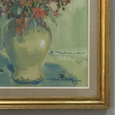 Framed Gouache on Canvas by Louis Van Cutsem (1909-1992), dated 1957