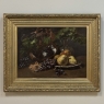 19th Century Framed Oil on Canvas by A. Wauquier in the Original Gilded Frame ~ 'Still Life with Grapes'