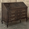 19th Century French Régence Style Carved Oak Secretary Desk