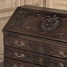 19th Century French Régence Style Carved Oak Secretary Desk