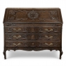 19th Century French Régence Style Carved Oak Secretary Desk