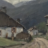 Framed Oil on Canvas by Belgian Landscape Painter Joseph Lemaire (1891–1972) 'Ardennes Village'