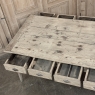 19th Century Stripped Pine Conference Or Dining Table With 16 Drawers