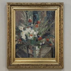 Antique Framed Oil Painting on Canvas by L. E. Muller