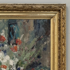 Antique Framed Oil Painting on Canvas by L. E. Muller