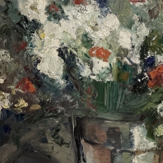 Antique Framed Oil Painting on Canvas by L. E. Muller