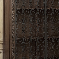 Antique French Gothic & Wrought Iron Bookcase ~ Bibliotheque from Toulouse