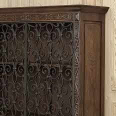 Antique French Gothic & Wrought Iron Bookcase ~ Bibliotheque from Toulouse