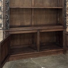 Antique French Gothic & Wrought Iron Bookcase ~ Bibliotheque from Toulouse