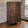 Louis XV Style French Solid Walnut Chiffoniere