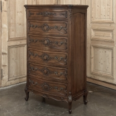 Louis XV Style French Solid Walnut Chiffoniere