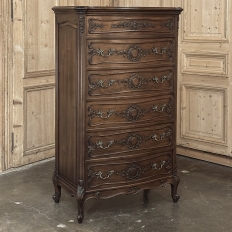 Louis XV Style French Solid Walnut Chiffoniere