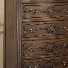 Louis XV Style French Solid Walnut Chiffoniere