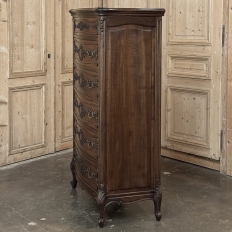 Louis XV Style French Solid Walnut Chiffoniere