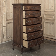 Louis XV Style French Solid Walnut Chiffoniere