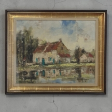 Framed Oil Painting on Canvas by Edmond De Meulenaire (1884–1963)