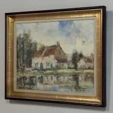 Framed Oil Painting on Canvas by Edmond De Meulenaire (1884–1963)