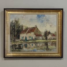 Framed Oil Painting on Canvas by Edmond De Meulenaire (1884–1963)