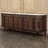 Grand Louis XVI Style Flame Mahogany Buffet with Marble Top
