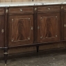 Grand Louis XVI Style Flame Mahogany Buffet with Marble Top