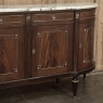 Grand Louis XVI Style Flame Mahogany Buffet with Marble Top