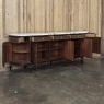 Grand Louis XVI Style Flame Mahogany Buffet with Marble Top