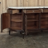 Grand Louis XVI Style Flame Mahogany Buffet with Marble Top
