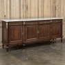 Louis XVI Style Mahogany Buffet with White Marble Top