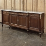Louis XVI Style Mahogany Buffet with White Marble Top