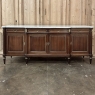 Louis XVI Style Mahogany Buffet with White Marble Top